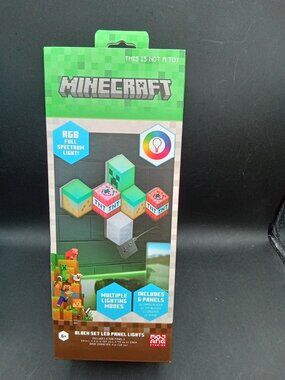 Minecraft LED Light Set 6-Piece RGB Panels With Multiple Modes USB-C Powered